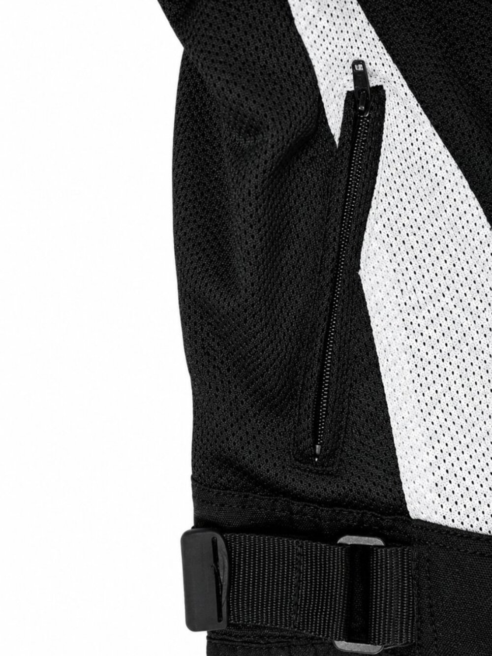 MotoBoss Mesh Armored Motorcycle Jacket Men's Tall Large Black White Riding - Picture 9 of 14